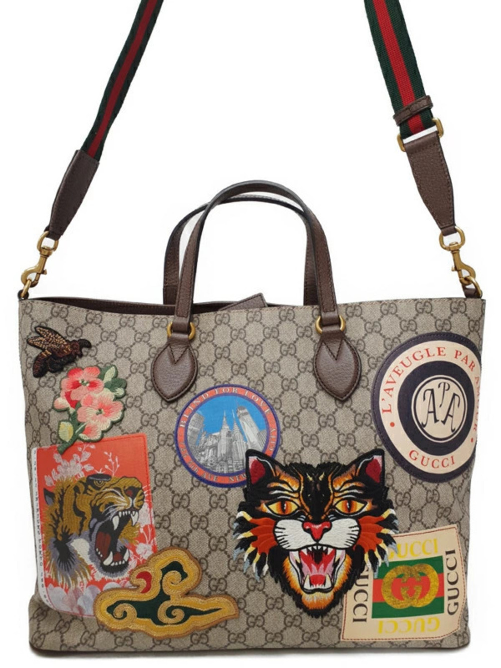Gucci Courier Soft GG Supreme Tote Bag
